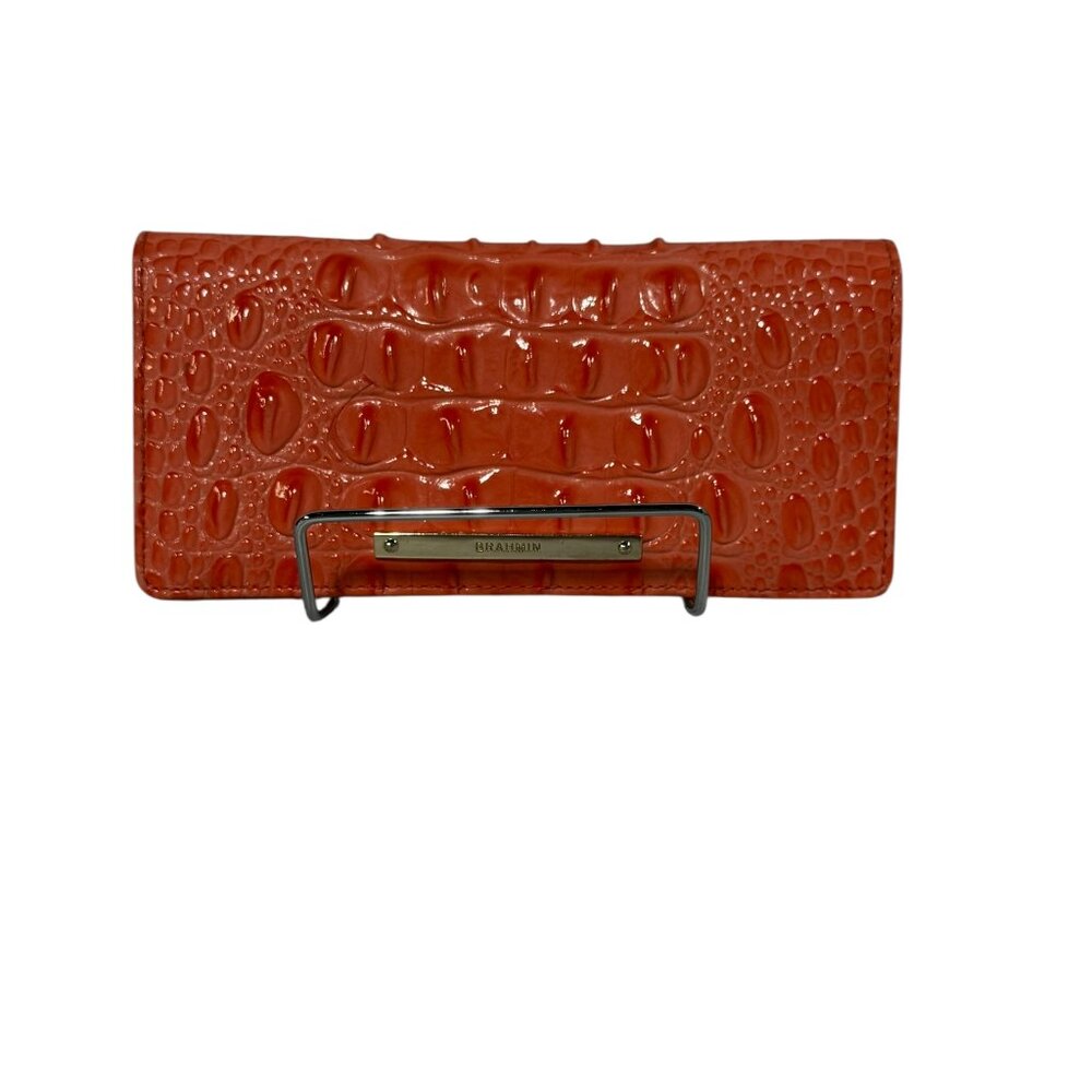 BRAHMIN Ady Slim Wallet Clutch Heartbreaker Heat Melbourne Genuine Leather